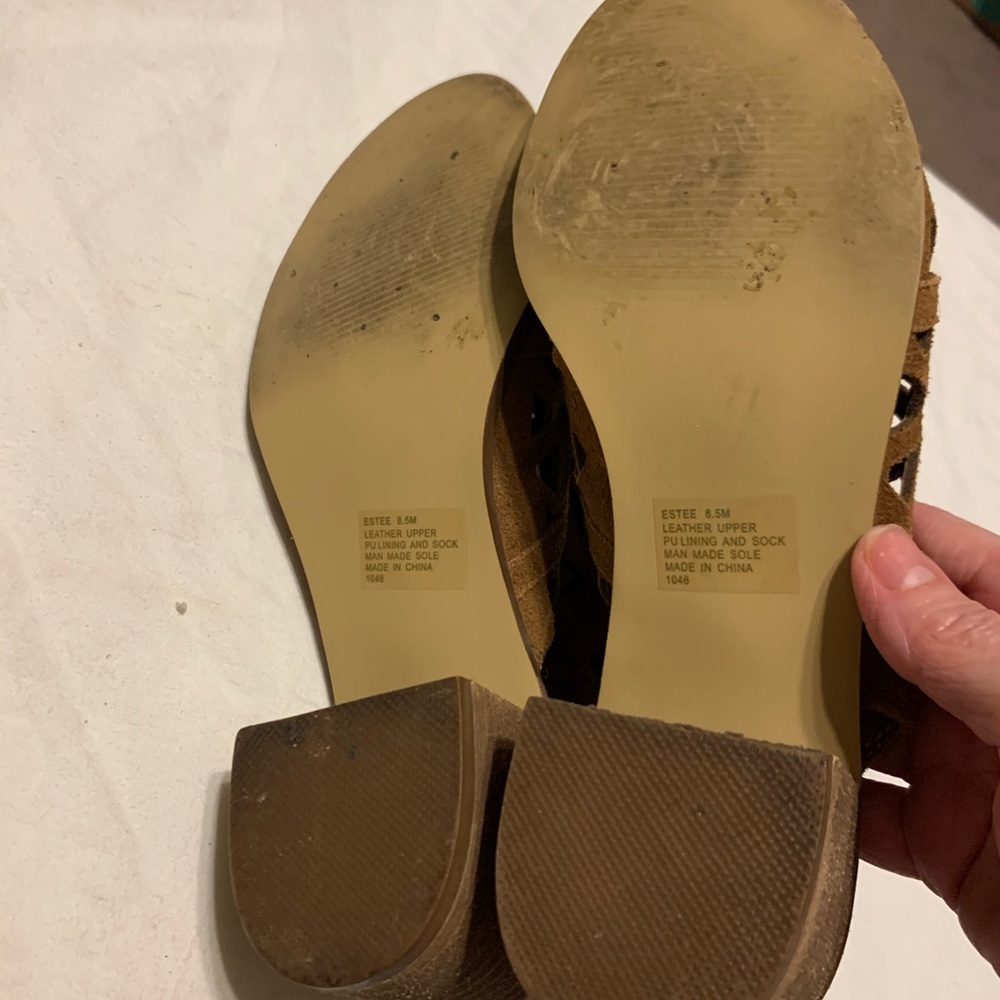 Sz 8.5 Steve Madden Estée Suede Sandals - Picture 4 of 12